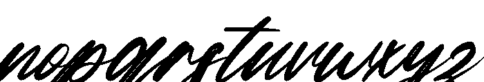 Snowberry Brush Italic Font LOWERCASE