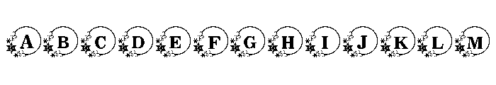 Snowflake Monogram Font UPPERCASE