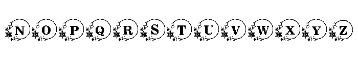 Snowflake Monogram Font UPPERCASE