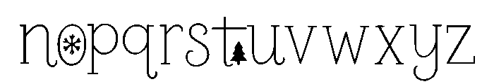 Snowflake_Noel Font LOWERCASE