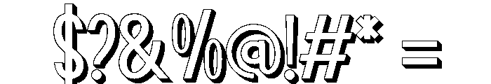 Snowie Extrude Font OTHER CHARS