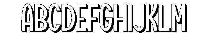 Snowie Extrude Font UPPERCASE