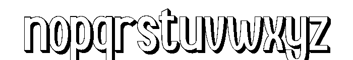 Snowie Extrude Font LOWERCASE