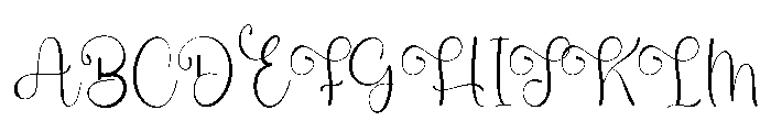 Snowing January Font UPPERCASE