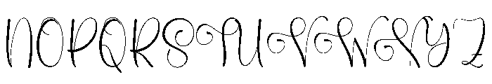 Snowing January Font UPPERCASE