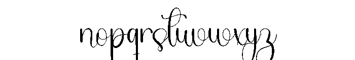 Snowing January Font LOWERCASE