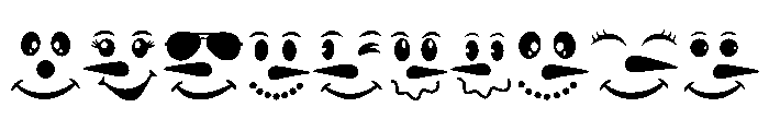 Snowman Face Happy Font OTHER CHARS