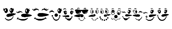 Snowman Face Happy Font UPPERCASE
