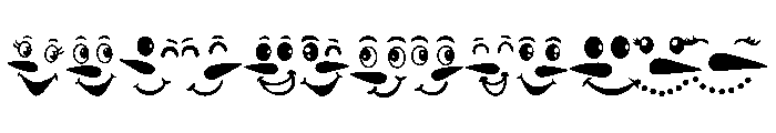 Snowman Face Happy Font LOWERCASE