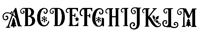 Snowy_Garland Font UPPERCASE