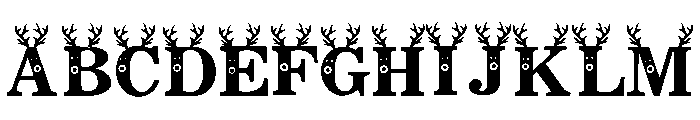 Snowy Reindeer Font UPPERCASE