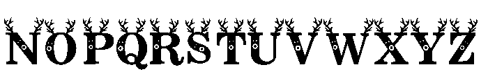 Snowy Reindeer Font UPPERCASE