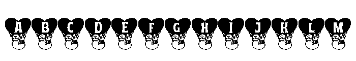 Snuggle Heart font Font UPPERCASE