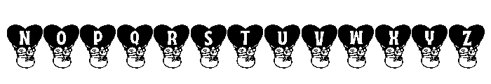 Snuggle Heart font Font UPPERCASE