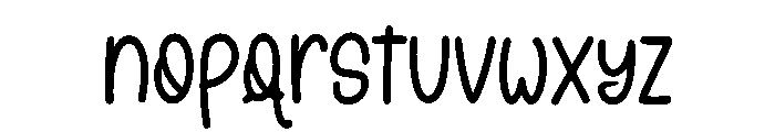 Snuggly Font LOWERCASE