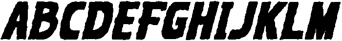 Snarl Rough Italic otf (400) Font UPPERCASE