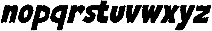 Snarl Rough Italic otf (400) Font LOWERCASE
