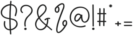 Snoopy Signature Regular otf (400) Font OTHER CHARS