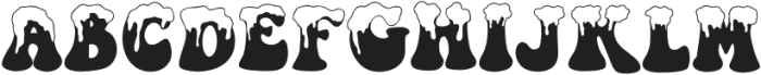 Snow drip Regular otf (400) Font UPPERCASE