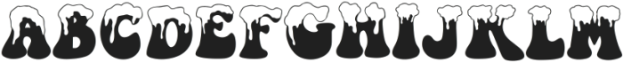 Snow drip Regular ttf (400) Font UPPERCASE