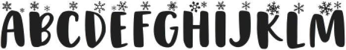 Snowfall Snow otf (400) Font UPPERCASE