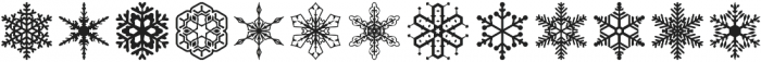 Snowfliki Symbols otf (400) Font UPPERCASE