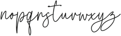 Snuggle Script Regular otf (400) Font LOWERCASE