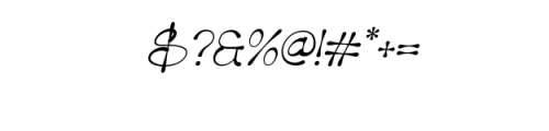 Snow White Italic.ttf Font OTHER CHARS