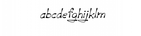 Snow White Italic.ttf Font LOWERCASE