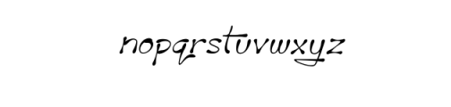 Snow White Italic.ttf Font LOWERCASE