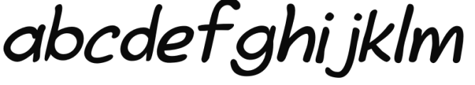 Snappy Fingers Italic Font LOWERCASE