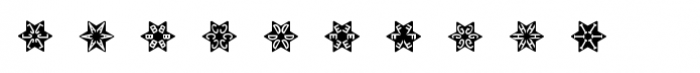 Snowflake Monograms Black Font OTHER CHARS