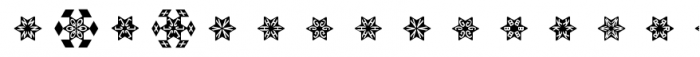 Snowflake Monograms Black Font OTHER CHARS