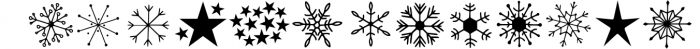 Snowflake Dingbats | A Font with Snowflake and Star Dingbats Font UPPERCASE