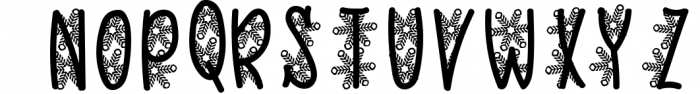 Snowflake Dreams | A Wintery Christmas Font Font UPPERCASE