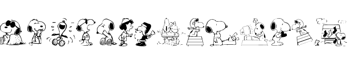 Snoopy Dings Font LOWERCASE
