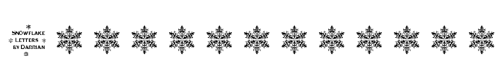 Snowflake Letters Font LOWERCASE