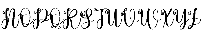 Snowlake Font UPPERCASE