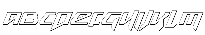 Snubfighter 3D Italic Font LOWERCASE