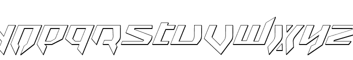 Snubfighter 3D Italic Font LOWERCASE