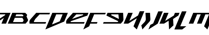 Snubfighter Expanded Italic Font UPPERCASE