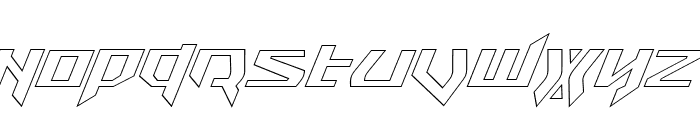 Snubfighter Outline Italic Font UPPERCASE