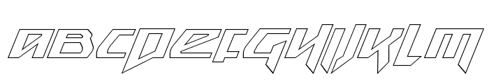 Snubfighter Outline Italic Font LOWERCASE