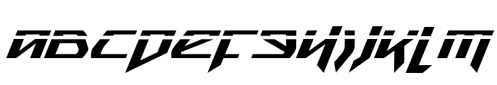 Snubfighter Phaser Italic Font UPPERCASE