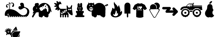 Snoogle Dingbats Font LOWERCASE