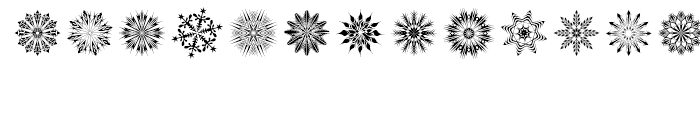 Snow Crystals Font UPPERCASE