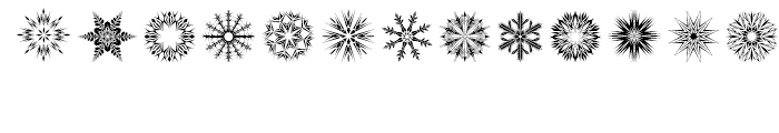 Snow Crystals Font LOWERCASE