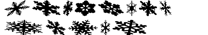 Snowflakes Falling Regular Font UPPERCASE