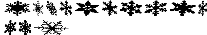 Snowflakes Falling Regular Font LOWERCASE