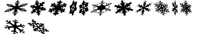 Snowflakes Falling Regular Font LOWERCASE